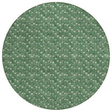 8' Sage Round Geometric Washable Indoor Outdoor Area Rug