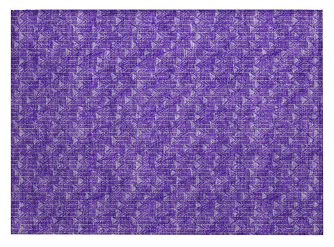 2' X 3' Purple Geometric Washable Non Skid Indoor Outdoor Area Rug