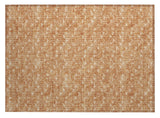 2' X 3' Salmon Geometric Washable Non Skid Indoor Outdoor Area Rug