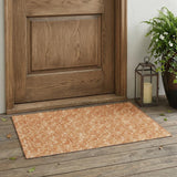 2' X 3' Salmon Geometric Washable Non Skid Indoor Outdoor Area Rug