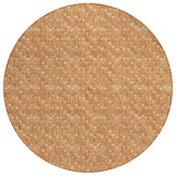 8' Round Bronze Round Geometric Washable Non Skid Indoor Outdoor Area Rug
