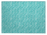 2' X 3' Turquoise Geometric Washable Non Skid Indoor Outdoor Area Rug