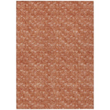 5' X 8' Terra Cotta Geometric Washable Non Skid Indoor Outdoor Area Rug