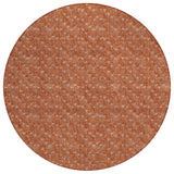 8' Round Terra Cotta Round Geometric Washable Non Skid Indoor Outdoor Area Rug