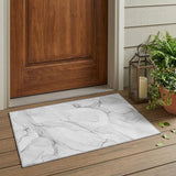 3' X 5' Gray Abstract Washable Non Skid Indoor Outdoor Area Rug
