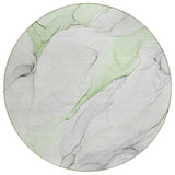 8' Round Green Round Abstract Washable Non Skid Indoor Outdoor Area Rug