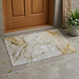 2' X 3' Brown Abstract Washable Non Skid Indoor Outdoor Area Rug