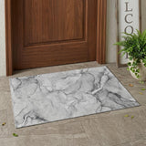 3' X 5' Gray Abstract Washable Non Skid Indoor Outdoor Area Rug