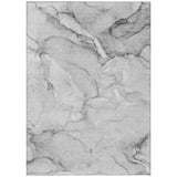 3' X 5' Gray Abstract Washable Non Skid Indoor Outdoor Area Rug