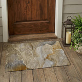 2' X 3' Brown Beige and Gold Abstract Washable Indoor Outdoor Area Rug
