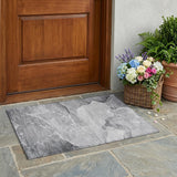 2' X 3' Gray Abstract Washable Indoor Outdoor Area Rug