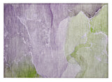 2' X 3' Purple Abstract Washable Non Skid Indoor Outdoor Area Rug