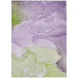 8' X 10' Purple Abstract Washable Non Skid Indoor Outdoor Area Rug