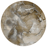 8' Round Brown and Gray Round Abstract Washable Non Skid Indoor Outdoor Area Rug