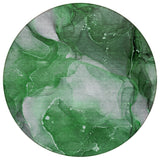 8' Round Emerald Round Abstract Washable Non Skid Indoor Outdoor Area Rug