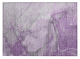 2' X 3' Lilac Abstract Washable Non Skid Indoor Outdoor Area Rug