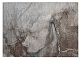 2' X 3' Taupe Abstract Washable Non Skid Indoor Outdoor Area Rug