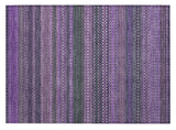 2' X 3' Purple Striped Washable Non Skid Indoor Outdoor Area Rug