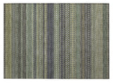 2' X 3' Sage Striped Washable Non Skid Indoor Outdoor Area Rug