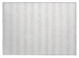 2' X 3' Ivory Striped Washable Indoor Outdoor Area Rug