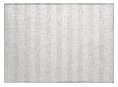 2' X 3' Ivory Striped Washable Indoor Outdoor Area Rug