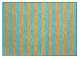 2' X 3' Aqua Striped Washable Non Skid Indoor Outdoor Area Rug