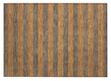 2' X 3' Brown and Tan Striped Washable Non Skid Indoor Outdoor Area Rug