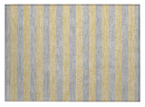 2' X 3' Silver Striped Washable Non Skid Indoor Outdoor Area Rug