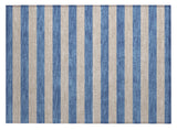 2' X 3' Tan Striped Washable Non Skid Indoor Outdoor Area Rug