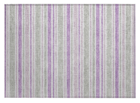 2' X 3' Pearl Striped Washable Non Skid Indoor Outdoor Area Rug