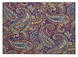 2' X 3' Purple Paisley Washable Non Skid Indoor Outdoor Area Rug