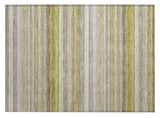 2' X 3' Wheat Striped Washable Non Skid Indoor Outdoor Area Rug