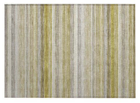 2' X 3' Wheat Striped Washable Non Skid Indoor Outdoor Area Rug