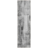 8' Runner Gray Washable Non Skid Indoor Outdoor Runner Rug