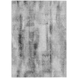 5' X 8' Gray Washable Non Skid Indoor Outdoor Area Rug