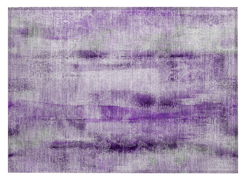 2' X 3' Purple Washable Non Skid Indoor Outdoor Area Rug