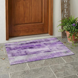 3' X 5' Purple Washable Non Skid Indoor Outdoor Area Rug