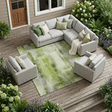 8' X 10' Sage Washable Non Skid Indoor Outdoor Area Rug