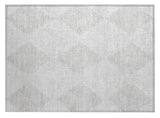 2' X 3' Ivory Geometric Washable Non Skid Indoor Outdoor Area Rug