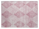 2' X 3' Merlot Geometric Washable Non Skid Indoor Outdoor Area Rug