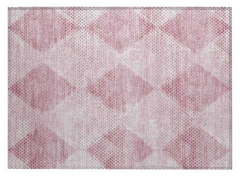 2' X 3' Merlot Geometric Washable Non Skid Indoor Outdoor Area Rug