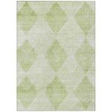 3' X 5' Mint Green Geometric Washable Non Skid Indoor Outdoor Area Rug