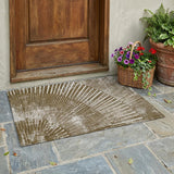 3' X 5' Chocolate Abstract Washable Non Skid Indoor Outdoor Area Rug