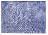 2' X 3' Navy Blue Abstract Washable Non Skid Indoor Outdoor Area Rug