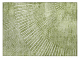 2' X 3' Sage Abstract Washable Non Skid Indoor Outdoor Area Rug