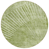 8' Round Sage Round Abstract Washable Non Skid Indoor Outdoor Area Rug
