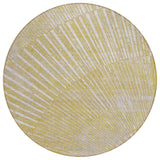 8' Round Wheat Round Abstract Washable Non Skid Indoor Outdoor Area Rug