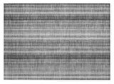 2' X 3' Gray Striped Washable Non Skid Indoor Outdoor Area Rug