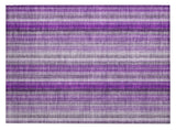 2' X 3' Purple Striped Washable Non Skid Indoor Outdoor Area Rug