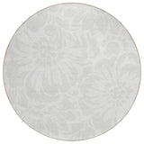 8' Round Ivory Round Floral Washable Non Skid Indoor Outdoor Area Rug